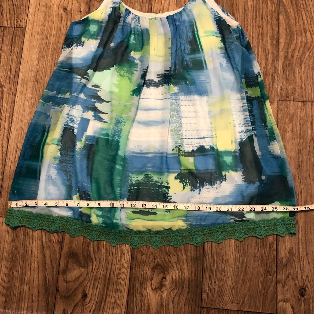 Paradise Blue, Green & White Tunic Tank - Picture 10 of 12